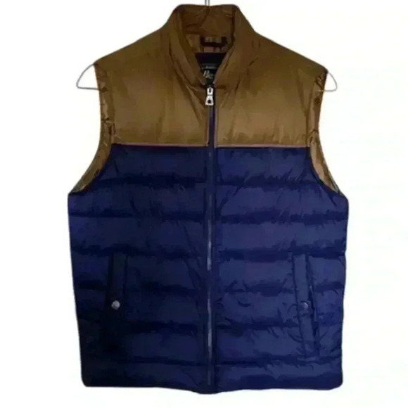 G.H. Bass Co. Puffer Vest Brown and Blue Men's size Medium - Picture 1 of 5